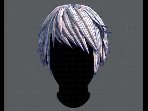 3d hair style for man typeb v02 3Dモデル