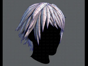3d hair style for man typeb v02 3D Model