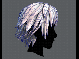 3d hair style for man typeb v02 3Dモデル