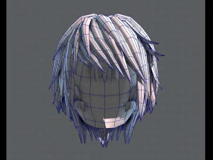 3d hair style for man typeb v02 3D Model