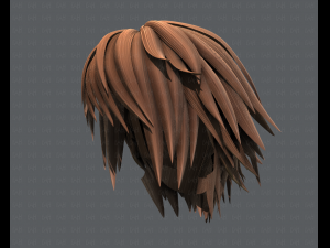 3d hair style for man typeb v02 3Dモデル