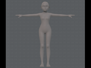 base mesh girl characterv06 3D-Modell