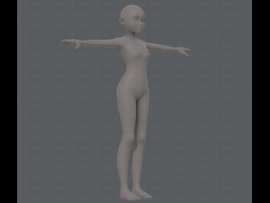 base mesh girl characterv06 3D-Modell