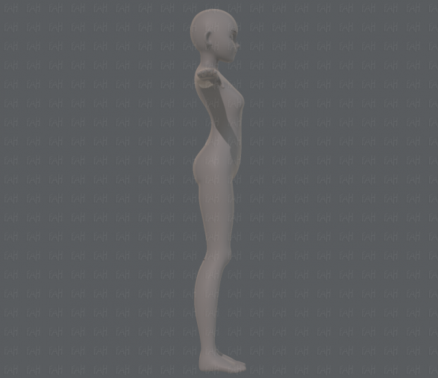 OBJ file Anime Girl Body Base 👧・Design to download and 3D print