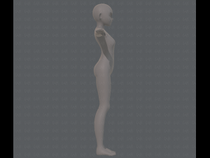 base mesh girl characterv06 3D-Modell
