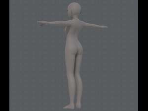 base mesh girl characterv06 3D-Modell
