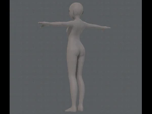 base mesh girl characterv06 3D Model