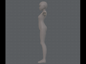 base mesh girl characterv06 3D-Modell
