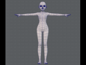 base mesh girl characterv06 3D-Modell