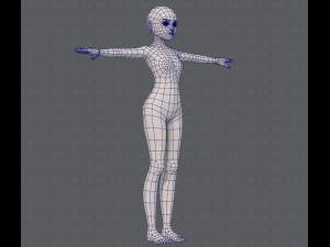 base mesh girl characterv06 3D-Modell