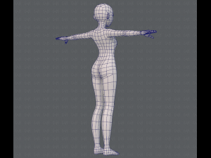 base mesh girl characterv06 3D-Modell