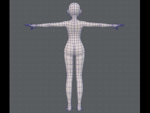 base mesh girl characterv06 3D-Modell