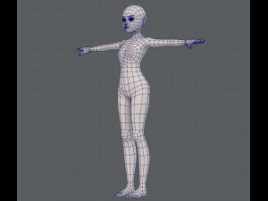 base mesh girl characterv06 3D-Modell