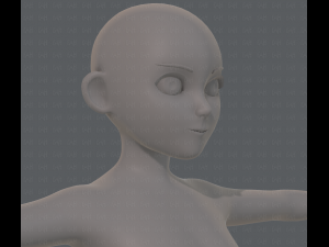 base mesh girl characterv06 3D-Modell