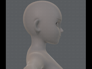 base mesh girl characterv06 3D-Modell