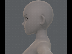 base mesh girl characterv06 3D-Modell