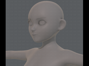 base mesh girl characterv06 3D-Modell