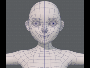 base mesh girl characterv06 3D-Modell