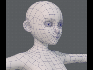 base mesh girl characterv06 3D-Modell