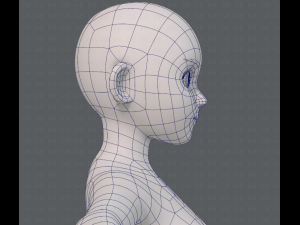base mesh girl characterv06 3D-Modell