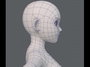 base mesh girl characterv06 3D Model