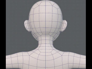 base mesh girl characterv06 3D Model