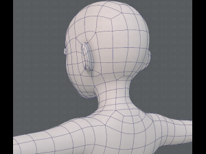 base mesh girl characterv06 3D-Modell
