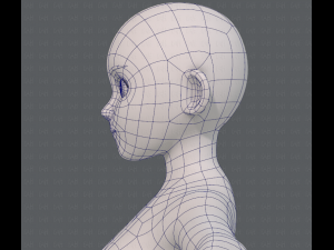 base mesh girl characterv06 3D-Modell