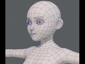base mesh girl characterv06 3D-Modell
