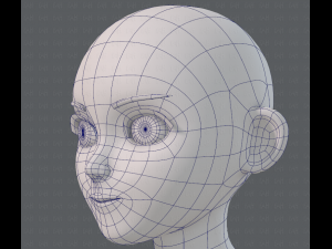 base mesh girl characterv06 3D-Modell