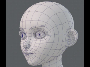 base mesh girl characterv06 3D Model