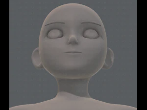 base mesh girl characterv06 3D Model