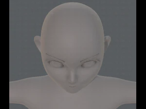 base mesh girl characterv06 3D Model