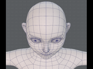 base mesh girl characterv06 3D-Modell