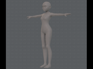 base mesh girl characterv06 3D-Modell