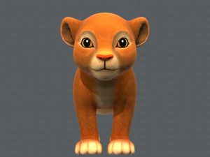 baby lion v01 3D Model