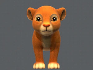 baby lion v01 3D Model