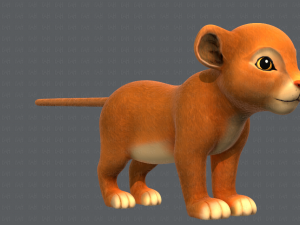 baby lion v01 3D Model