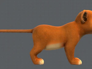 baby lion v01 3D Model