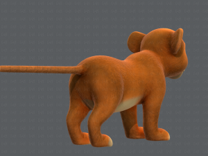 baby lion v01 3D Model