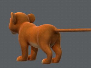 baby lion v01 3D Model