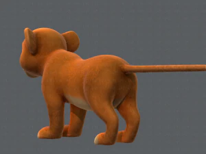 baby lion v01 3D Model