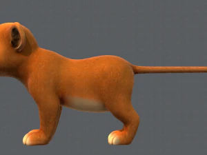 baby lion v01 3D Model