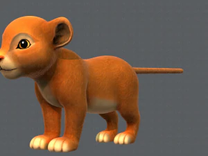 baby lion v01 3D Model