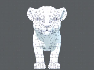 baby lion v01 3D Model