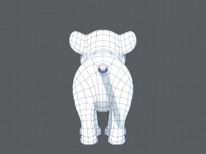 baby lion v01 3D Model