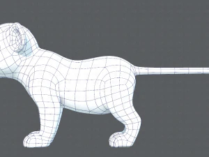 baby lion v01 3D Model