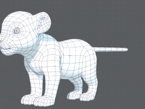 baby lion v01 3D Model