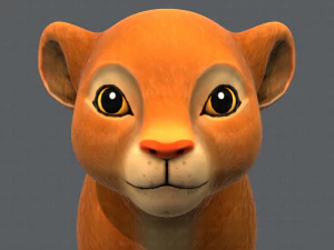 baby lion v01 3D Model