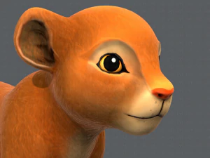 baby lion v01 3D Model